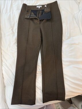 Veronica Beard Brown and Black Houndstooth womens Trousers